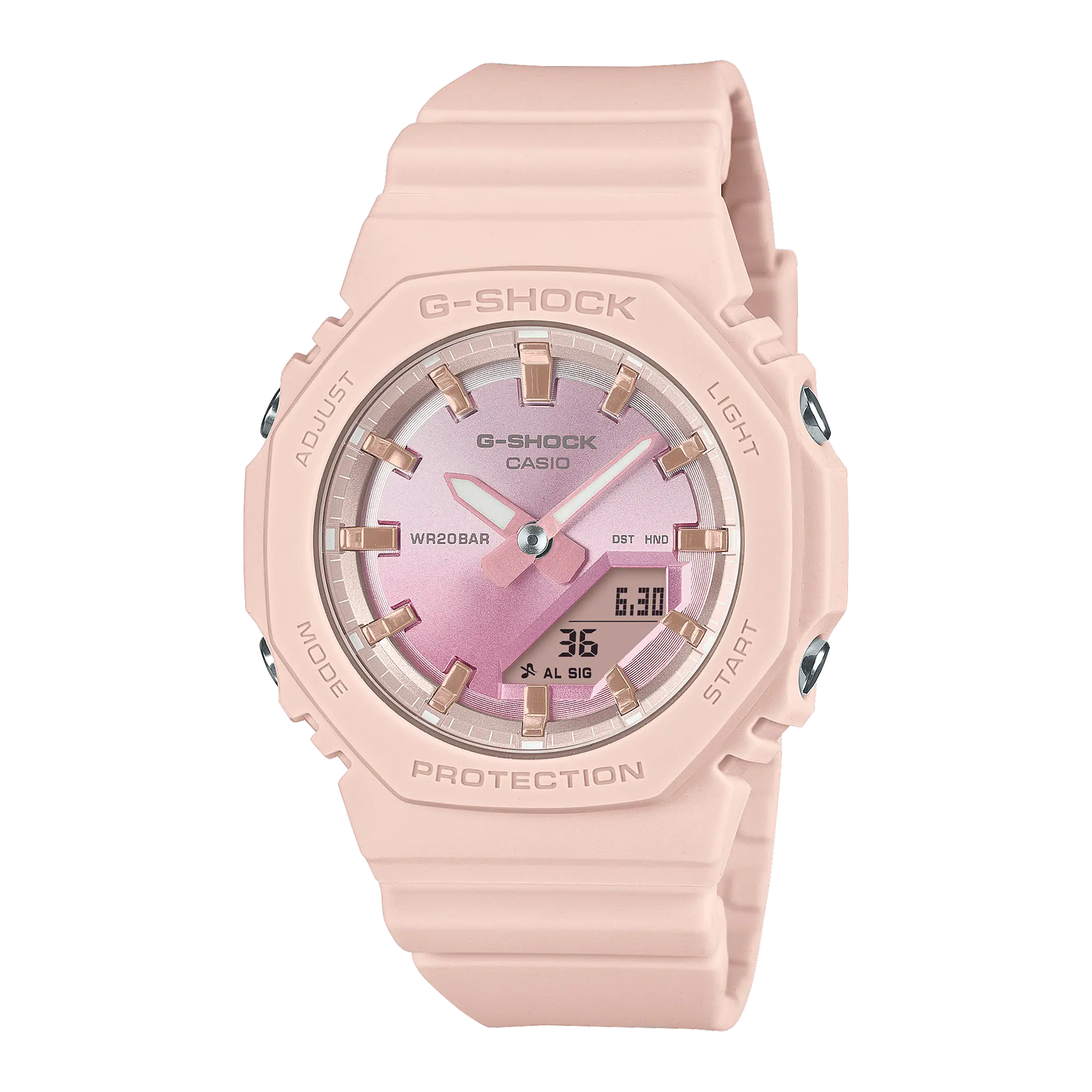 【CASIO 卡西歐】指標 數位 女款 GMA-P2100SG-4A