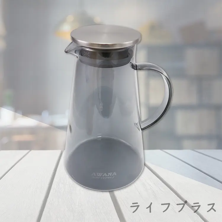 【一品川流】AWANA米卡莎耐熱玻璃茶壺-1800ml-1組-灰黑色