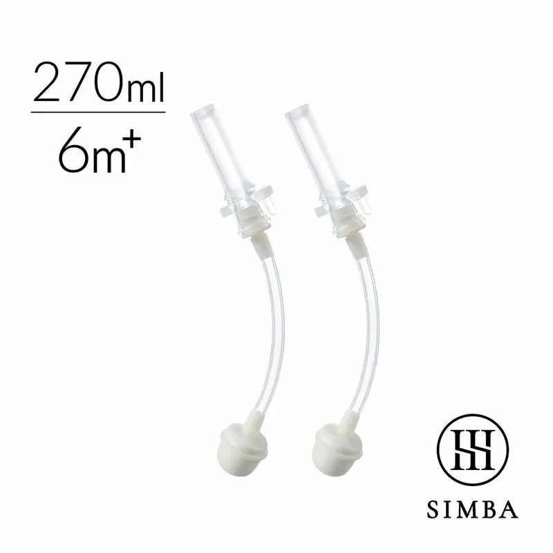 【小獅王辛巴 Simba】蘊蜜防漏滑蓋吸管組 270ml(2入)SW8011