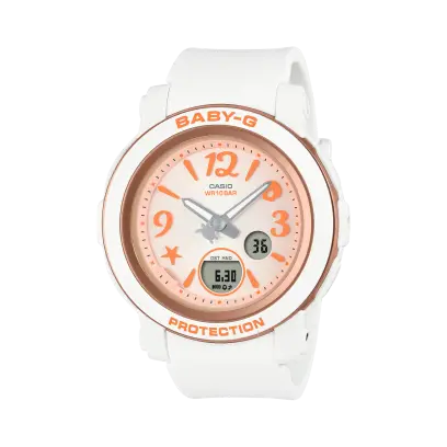 【CASIO 卡西歐】BABY-G 熱帶海洋 海葵亮橘 BGA-290US-4A
