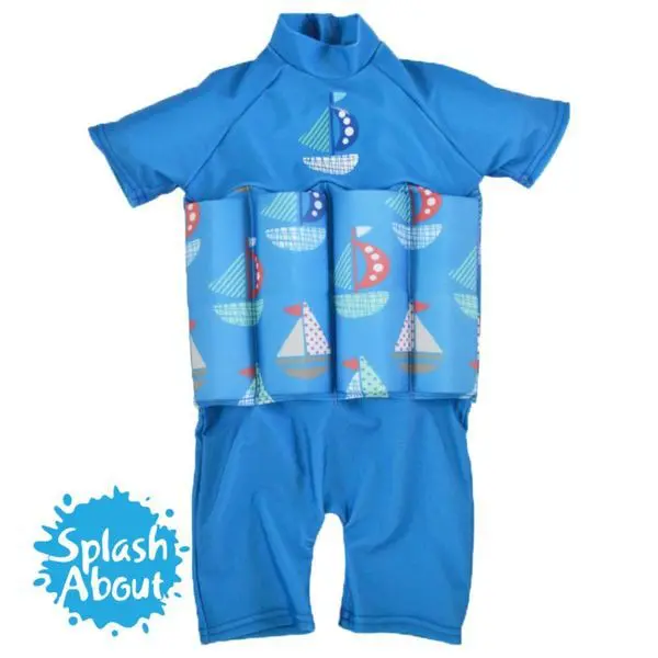 【Splash About 潑寶】UV FloatSuit 防曬兒童浮力泳衣-多款可選#普普風帆船 1-2歲(11-15kg)-普普風帆船,1-2歲(11-15kg)