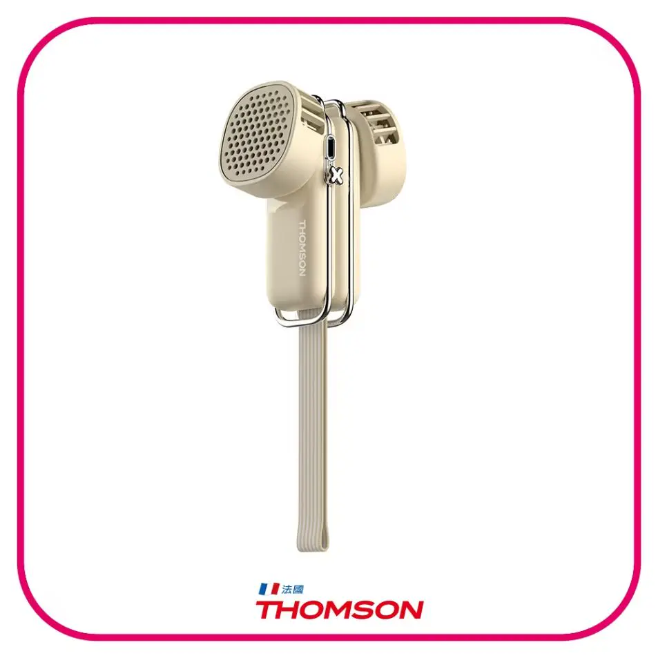 【THOMSON】 USB隨身涼變型風扇 TM-SAF29U 萊姆黃/冰奶油-冰奶油