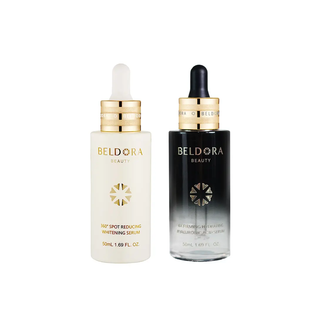 【蓓朵娜BELDORA】衛星美白精華50ml+六重奏玻尿酸精華50ml