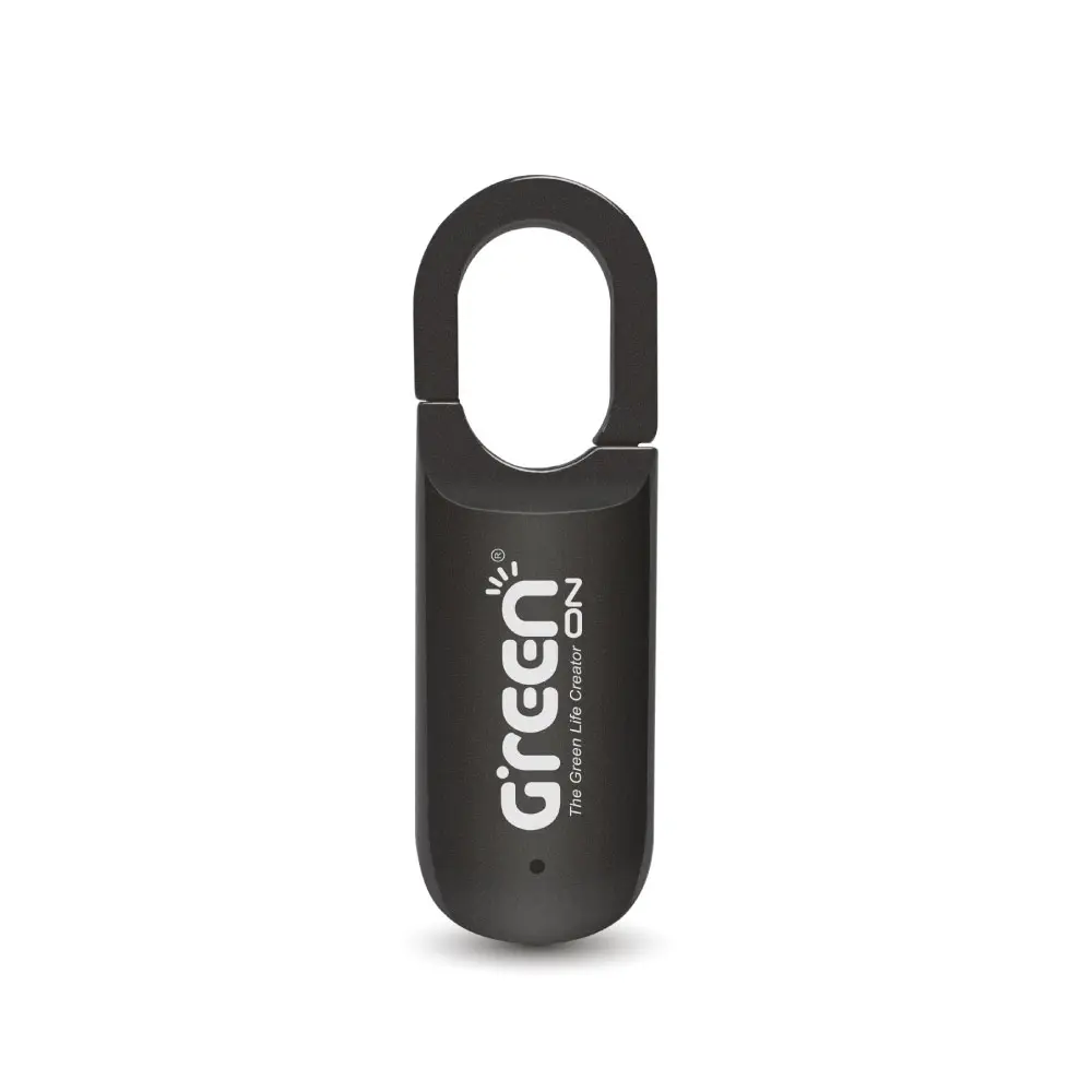 【GREENON】指紋掛鎖 智慧指紋鎖 行李箱安全鎖 USB充電式#曜石黑(暫無現貨)-曜石黑(暫無現貨)