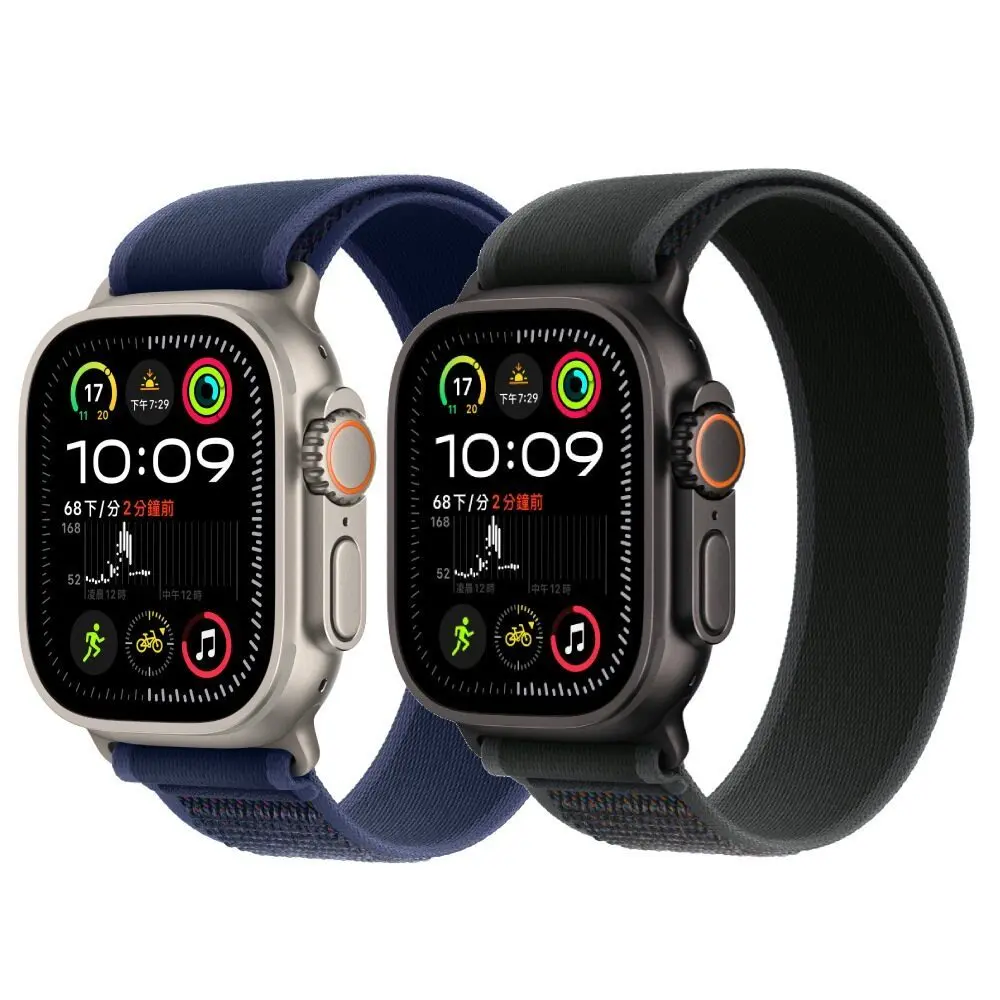 Apple Watch Ultra 2 2024 LTE GPS 行動網路 49mm#原色錶殼-藍色越野錶環-M/L-原色錶殼-藍色越野錶環-M/L