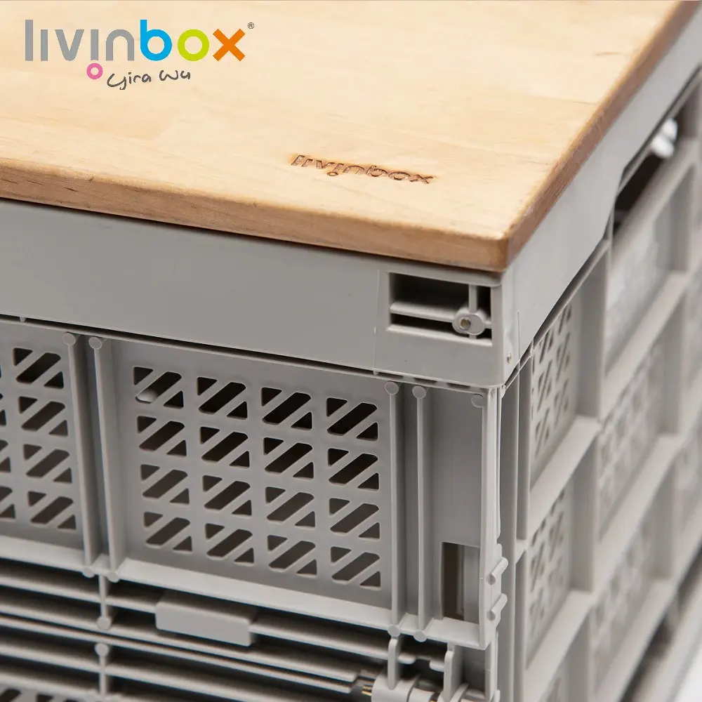 【livinbox 樹德】折疊籃專用實木上蓋-小 W-4531 - 原木