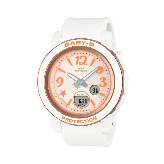 【CASIO 卡西歐】熱帶海洋閃耀腕錶 橘 41.5mm(BGA-290US-4A)