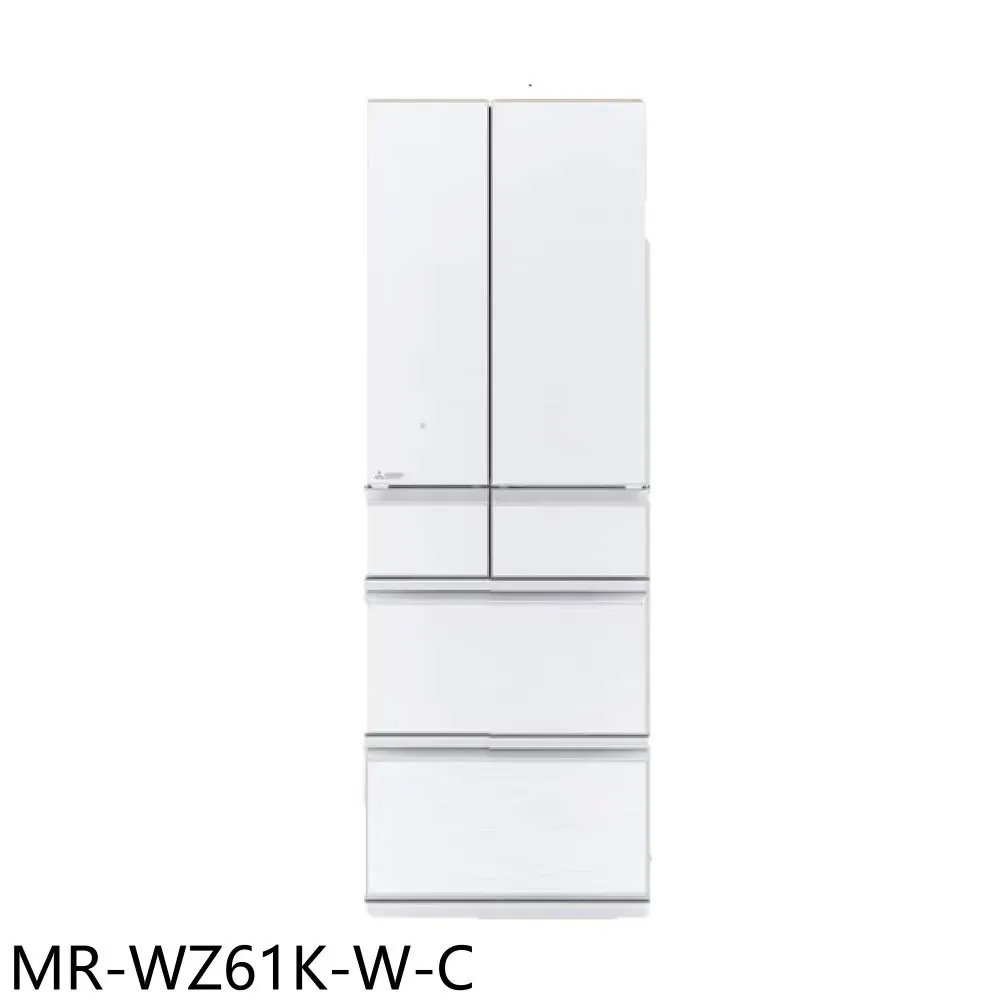 預購 三菱【MR-WZ61K-W-C】六門607公升星光白冰箱(含標準安裝)