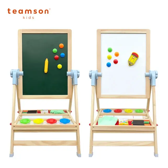 【下單有禮】【TEAMSON】莫內多功能小小畫家組(畫架/畫板/兒童畫板/可直立/雙面白板黑板)