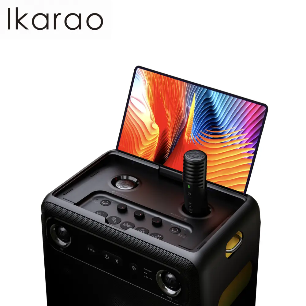 Ikarao 愛克拉X2 一體式便攜卡拉OK機附2支無線麥克風公司貨｜Global