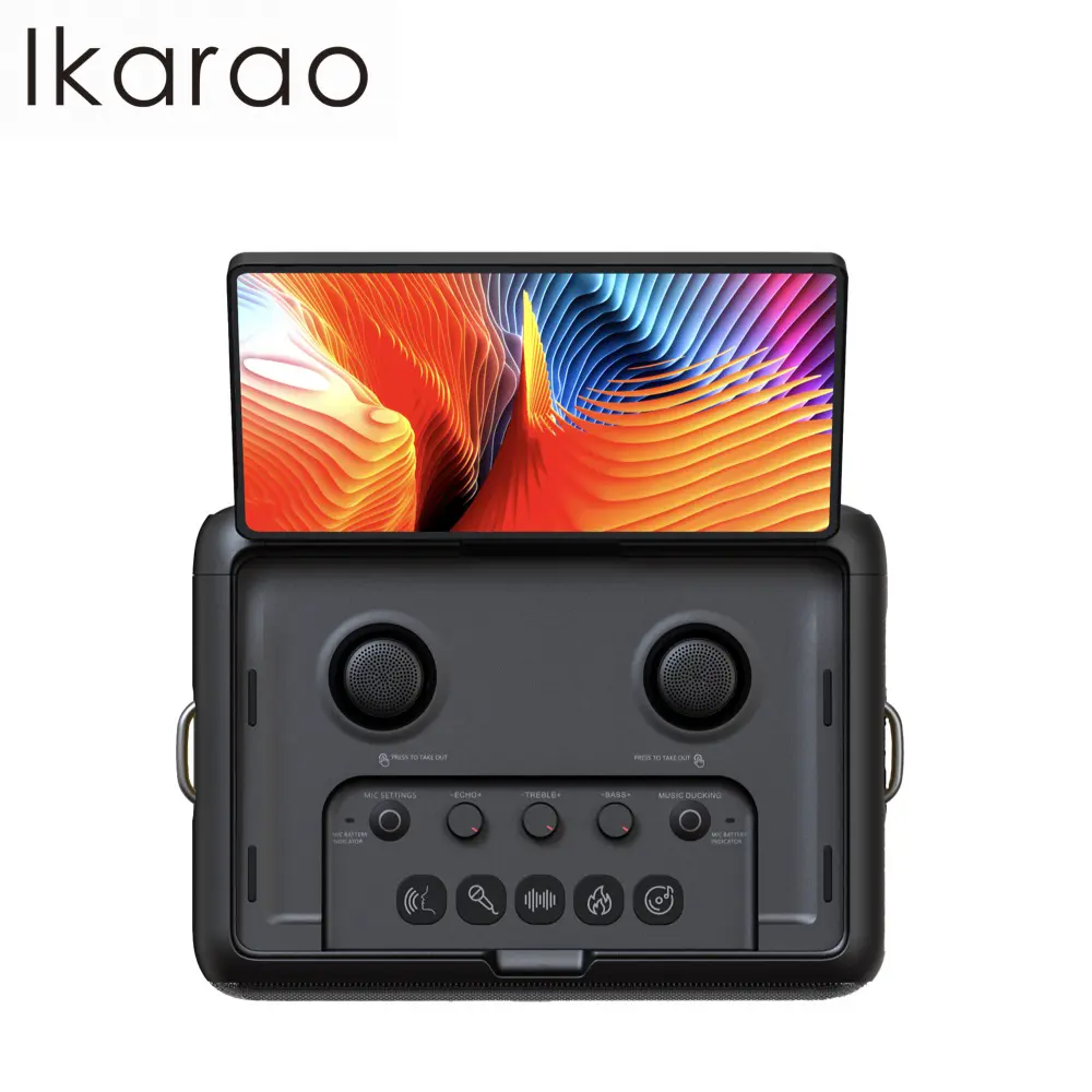 Ikarao 愛克拉X2 一體式便攜卡拉OK機附2支無線麥克風公司貨｜Global