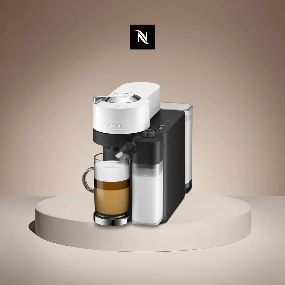 結帳再折【Nespresso】臻選厚萃 Vertuo Lattissima 膠囊咖啡機 璀璨白