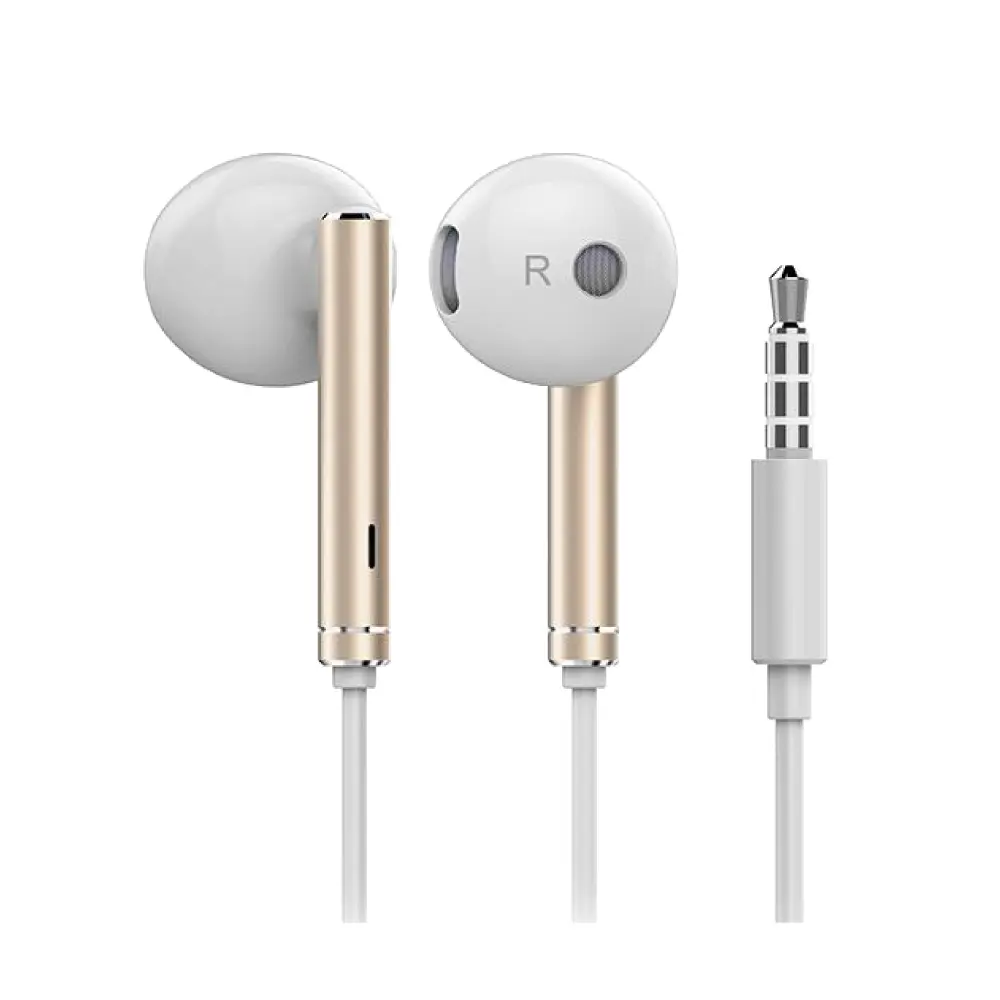 HUAWEI華為 原廠AM116新版 全金屬半入耳式耳機 3.5mm (盒裝)-金色