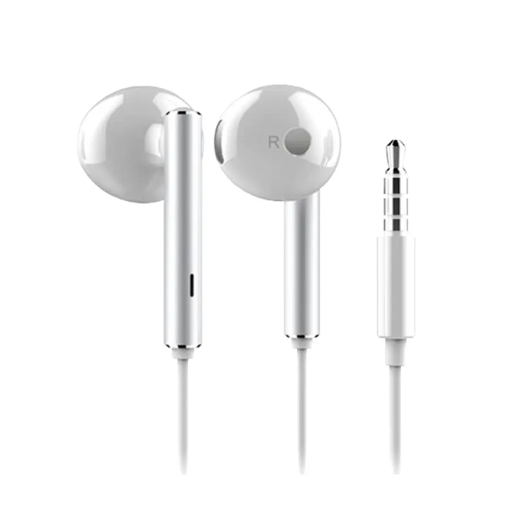 HUAWEI華為 原廠AM116新版 全金屬半入耳式耳機 3.5mm (盒裝)-白色