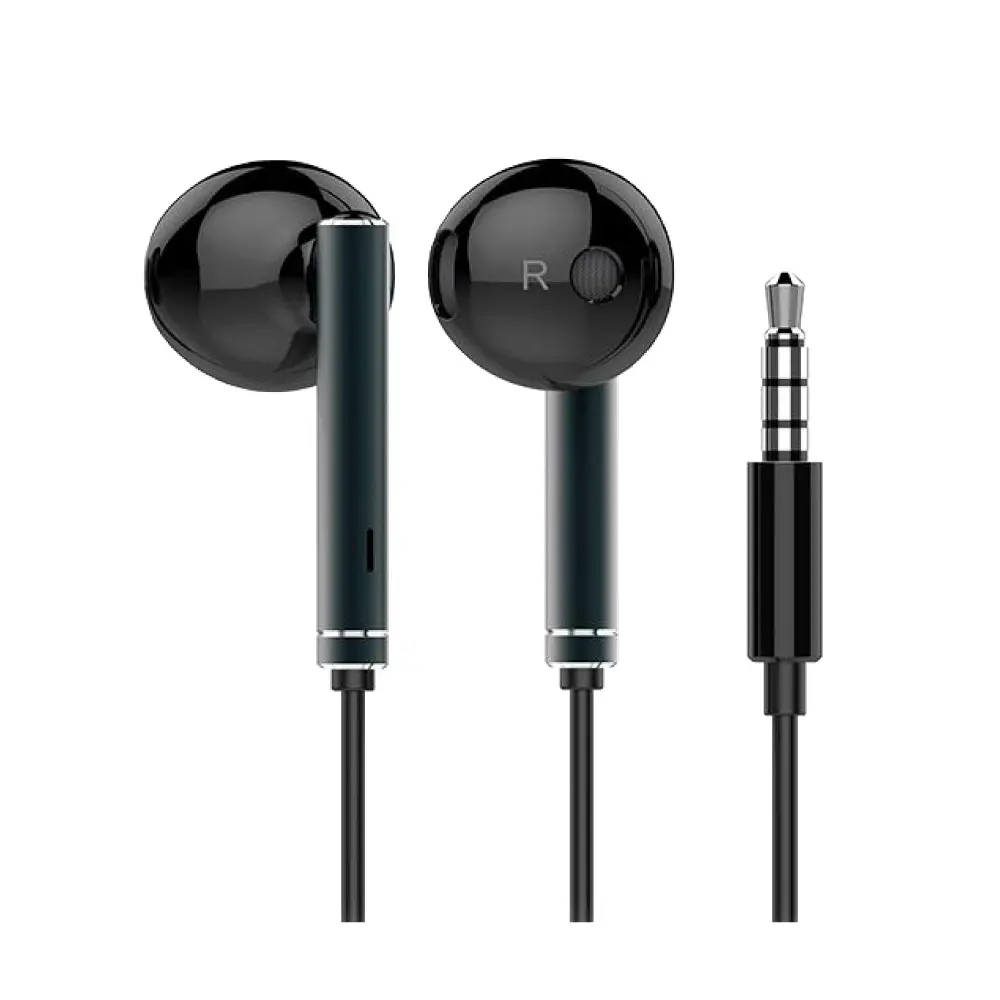 HUAWEI華為 原廠AM116新版 全金屬半入耳式耳機 3.5mm (盒裝)-黑色