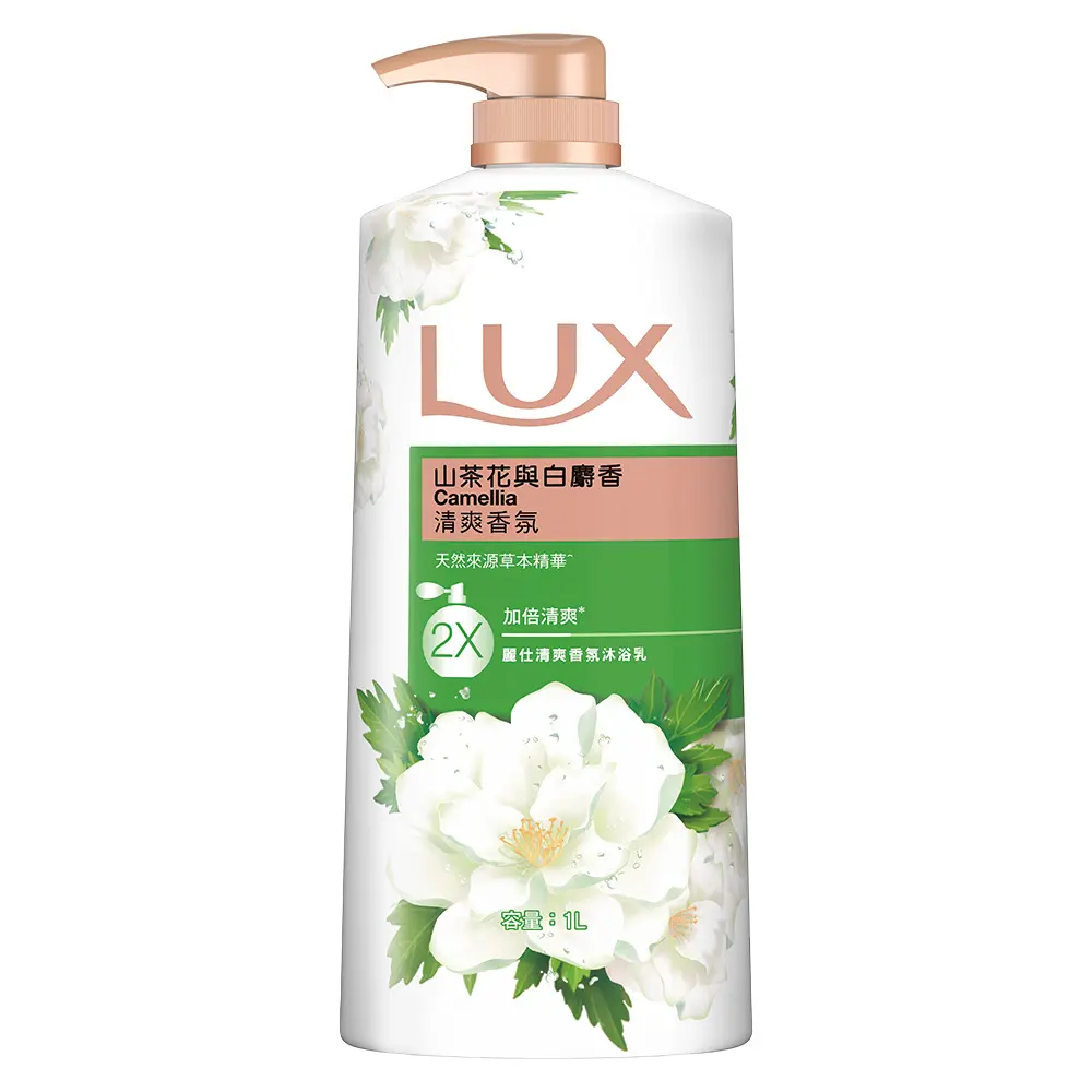 【LUX麗仕】精油香氛沐浴乳 6入組-山茶花與白麝香,6入組
