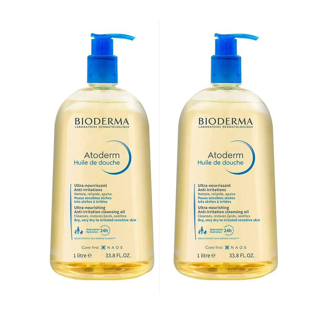 BIODERMA 貝膚黛瑪 舒益輕沐浴油 1000ml 2入組 國際航空版