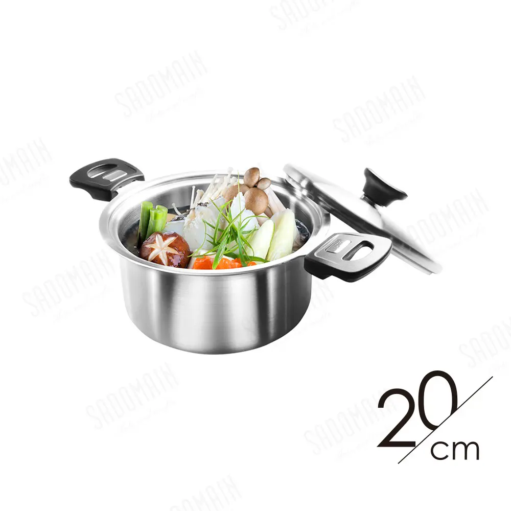 【SADOMAIN 仙德曼】316七層複合金湯鍋(20cm)SG0200