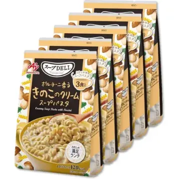 【AJINOMOTO 味之素】湯義大利麵 螺旋麵 3入x5包#箘菇奶油-箘菇奶油