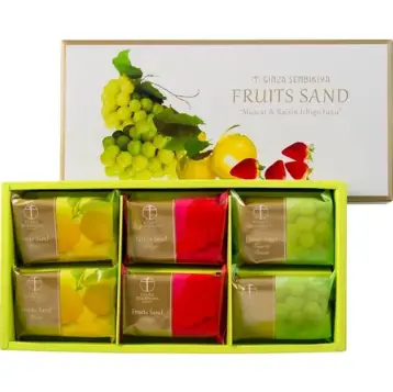 【銀座千疋屋】奶油夾心餅乾 (蘭姆葡萄乾/綜合水果) 6入/15入#綜合水果 6入-綜合水果 6入