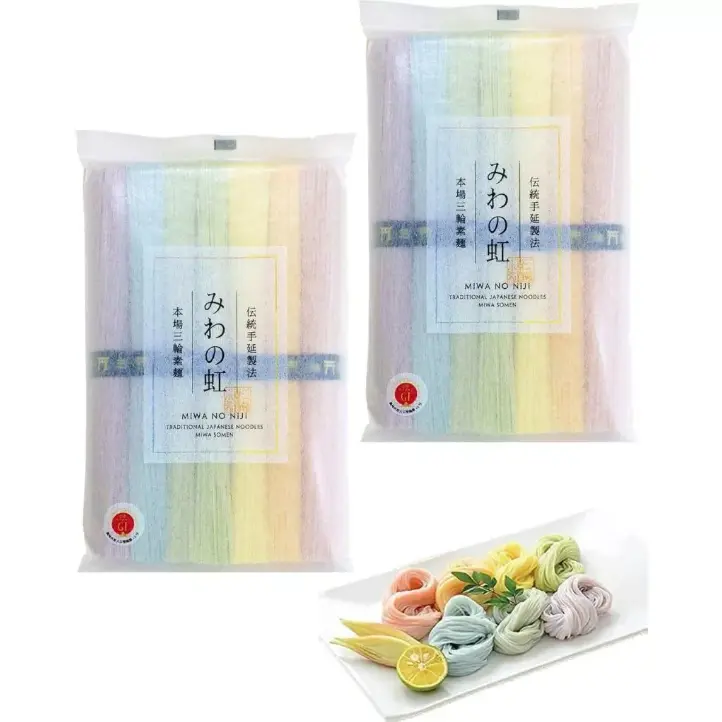 【三輪素麵】七色彩虹麵 7入*2包/組