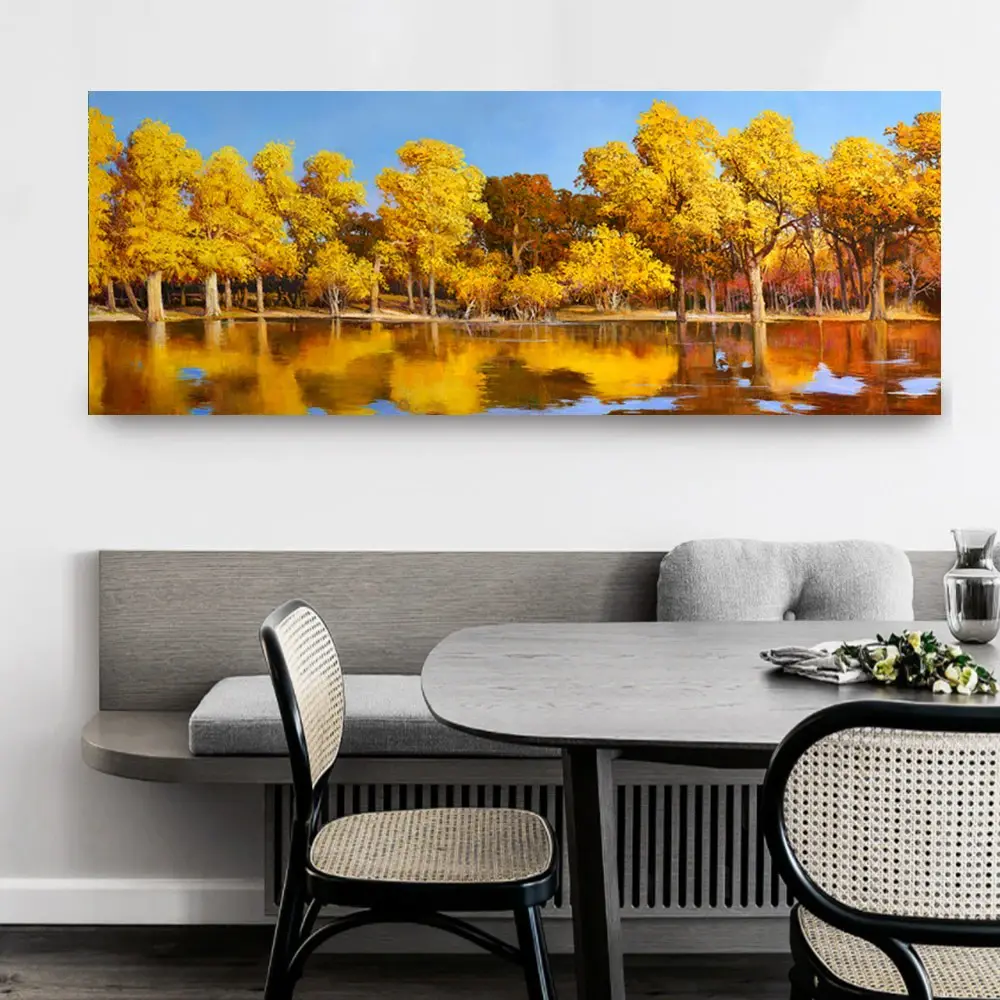 【御畫房】金秋時節 國家一級畫師手繪油畫60×120cm(VF-37)