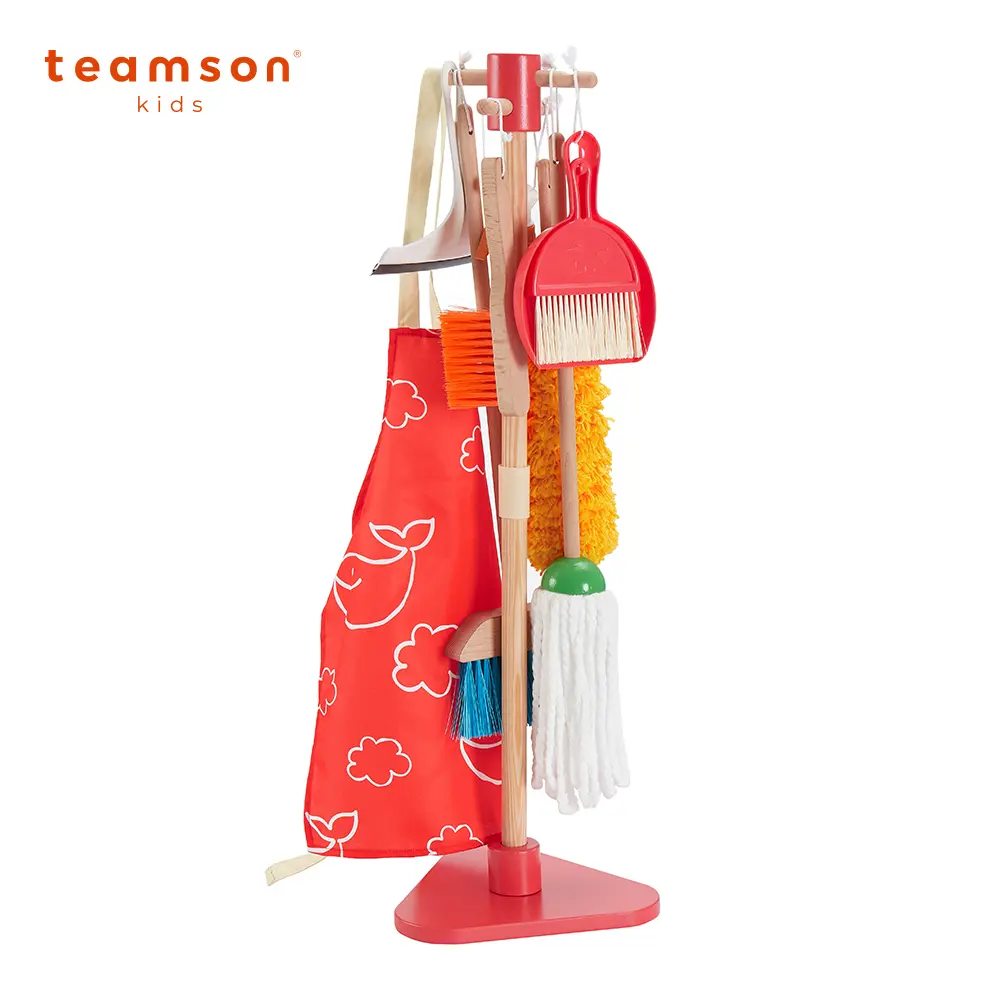 【TEAMSON】小小幫手木製清潔掃地組-豪華版(11件組)