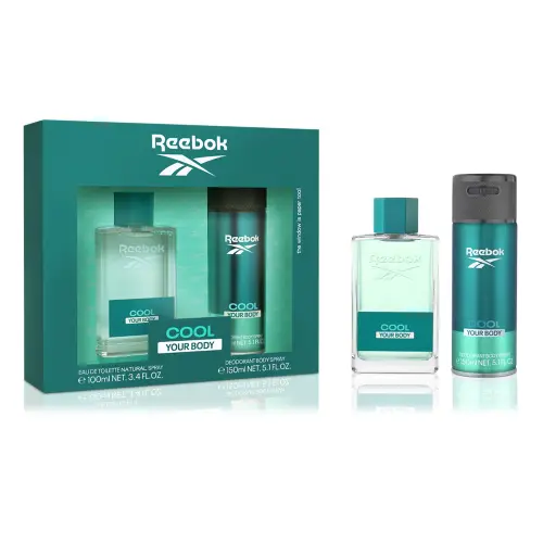 【Reebok】清新水能量男性淡香水經典限量版禮盒 (COOL)(淡香水100ml/噴霧150ml)