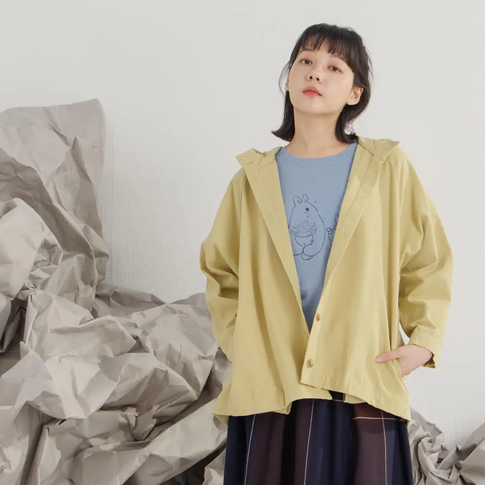 【MOSS CLUB】日系棉質拉格蘭長袖外套 白 紅 黃 36031405#白-白