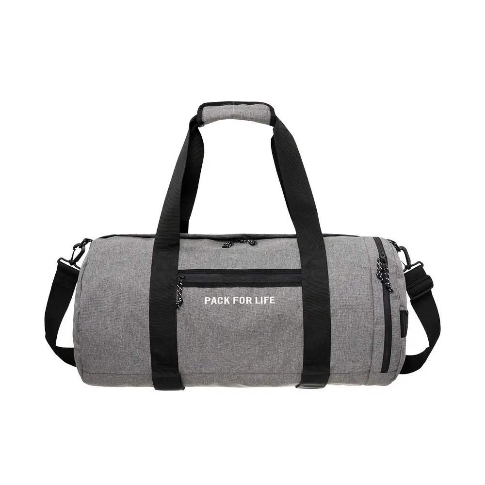 【OUTDOOR】悠遊寰旅-圓筒旅行袋-灰色 OD243306HGY