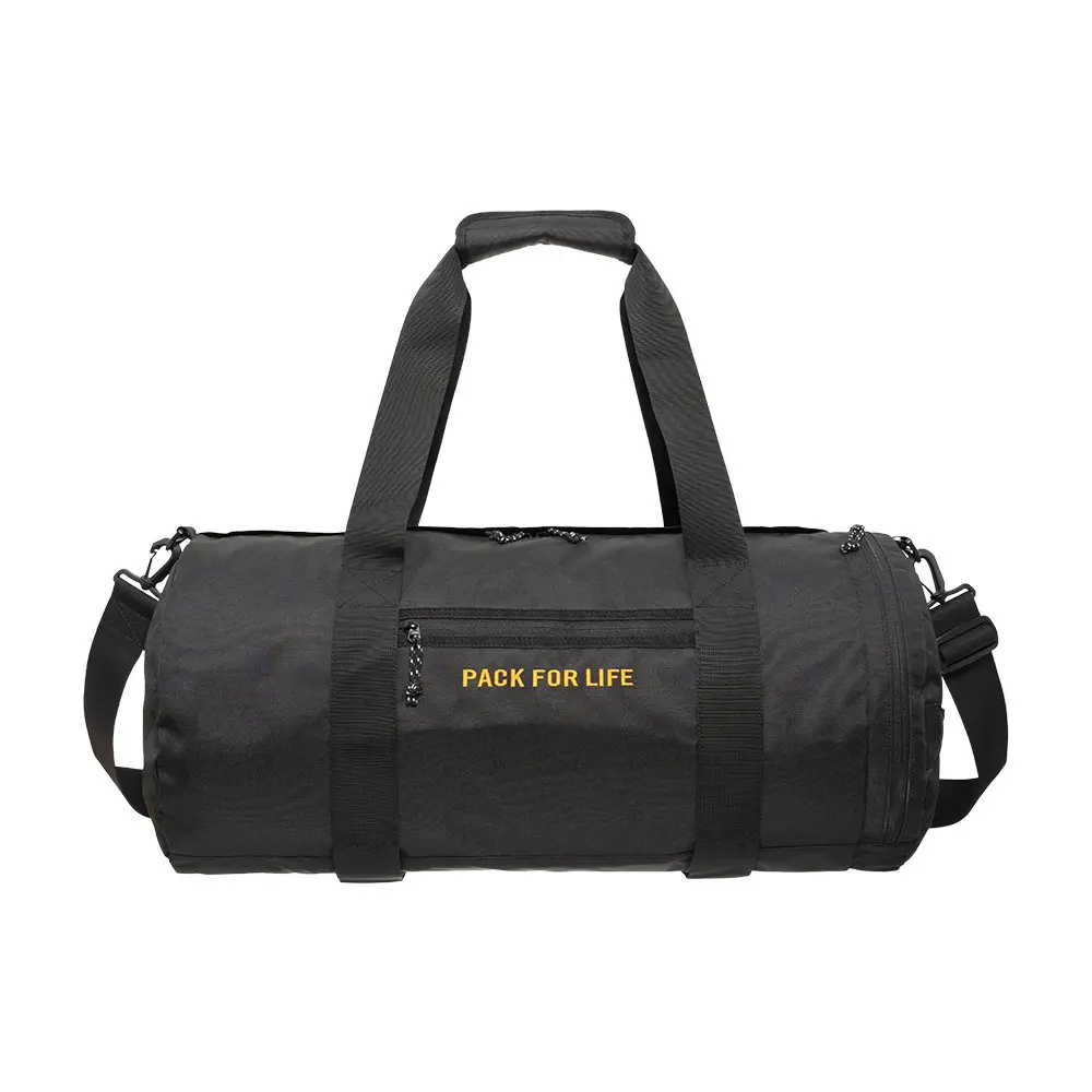 【OUTDOOR】悠遊寰旅-圓筒旅行袋-黑色 OD243306BK