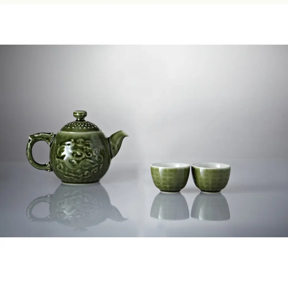 乾唐軒活瓷 | 勢在必得茶具組 / 綠釉 / 一壺+六杯