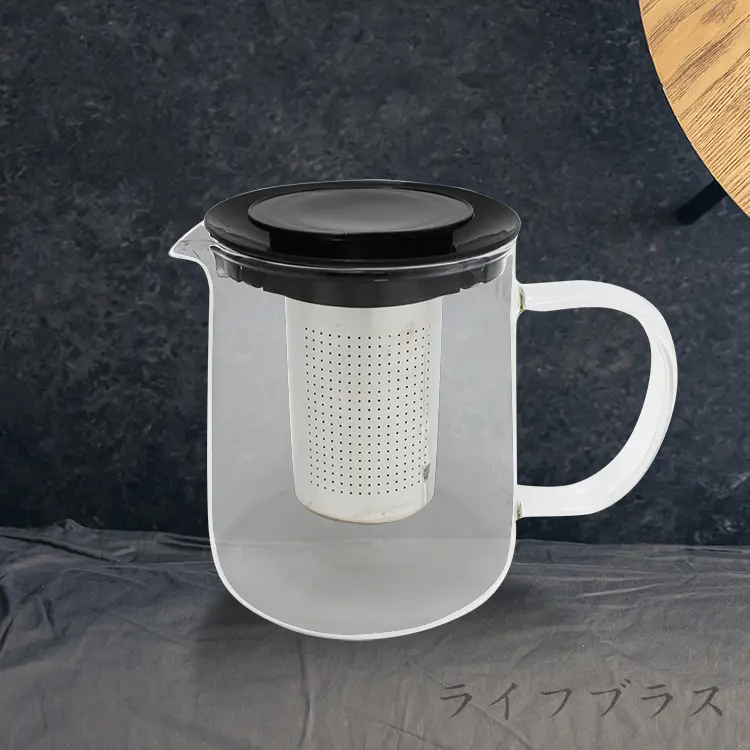 【一品川流】Kiyodo 爵士耐熱玻璃泡茶壺-850ml-1支-黑色