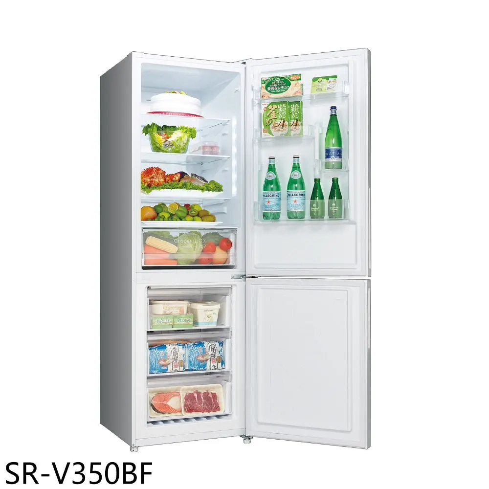 SANLUX臺灣三洋【SR-V350BF】325公升雙門琉璃白變頻冰箱(含標準安裝)