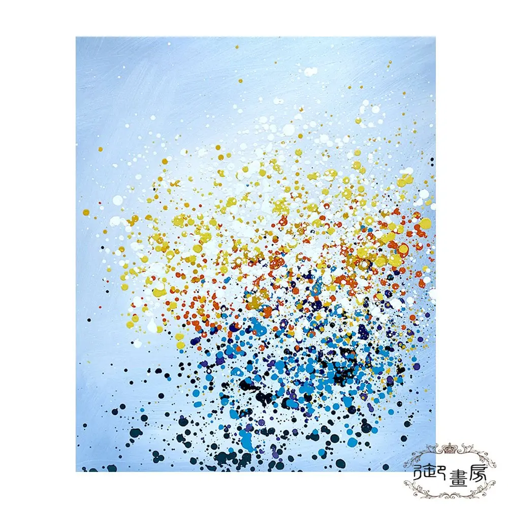 御畫房】絢爛韶光手繪抽象油畫50x60cm無框掛畫(5060-007)｜Global