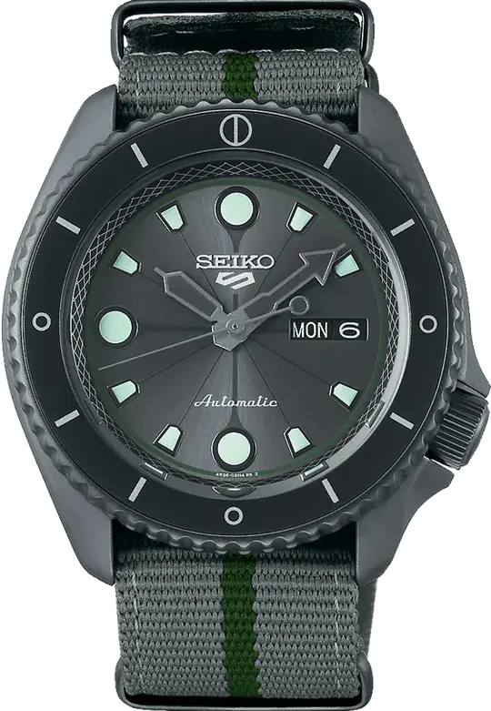 【SEIKO】5 Sports 聯名 火影忍者 鹿丸 機械男錶 4R36-​09G0H / SRPF75K1 錶徑42.5MM 限新北中和取貨