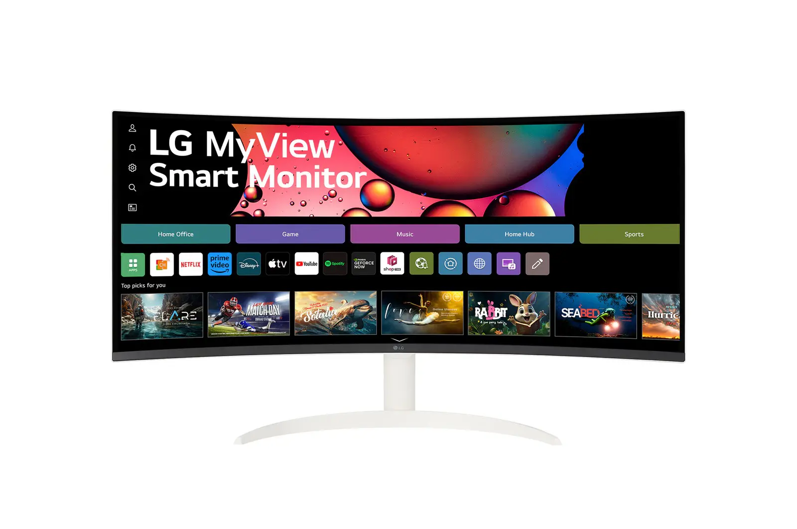 【LG】34" Smart Monitor 2K 21:9 曲面智慧螢幕 (搭載webOS/隨附智慧滑鼠遙控器)34SR60QC-W