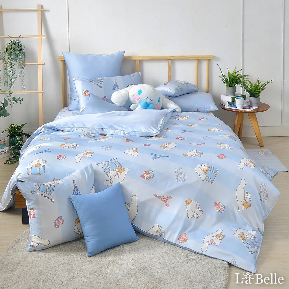 【La Belle】《Sanrio-喜拿遊巴黎》雙人天絲防蹣抗菌吸濕排汗兩用鋪棉被套-BAL24021CD