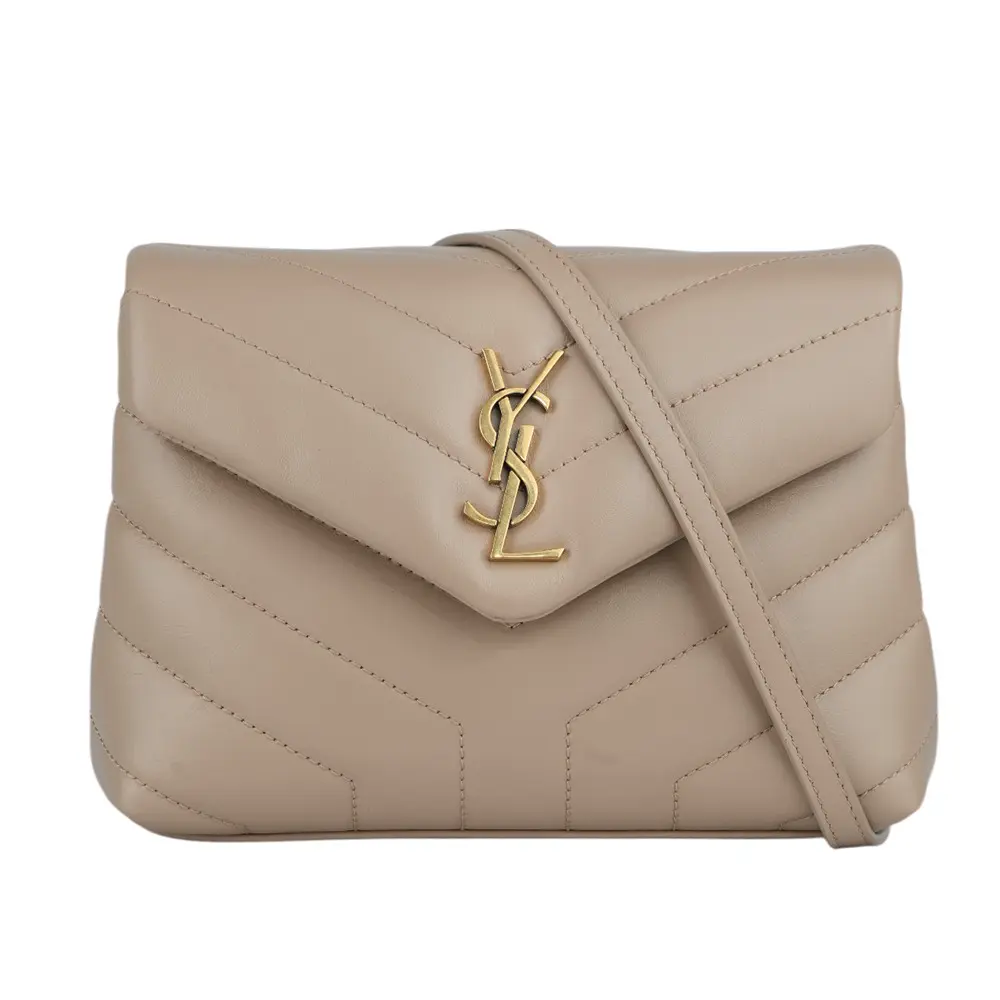 【YSL/Saint Laurent Paris】Monogram Lou Lou V紋小牛皮斜揹包(MINI)