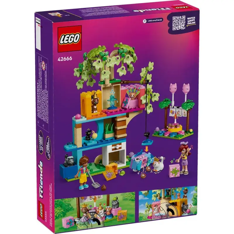 【LEGO 樂高】Friends 42666 貓咪生日派對和樹屋(積木 兒童玩具 動物 居家擺設)
