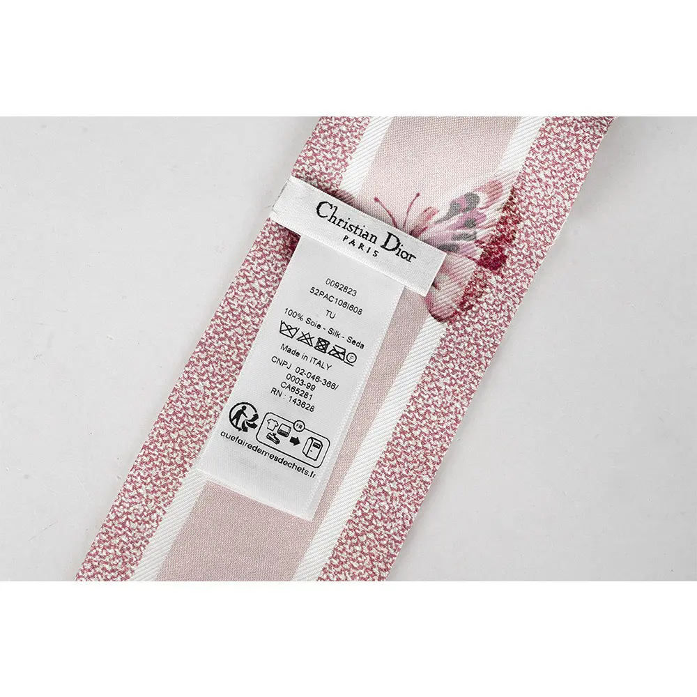 CHRISTIAN DIOR】Camo Papillon Mitzah 蝴蝶圖案Twilly/絲巾｜Global