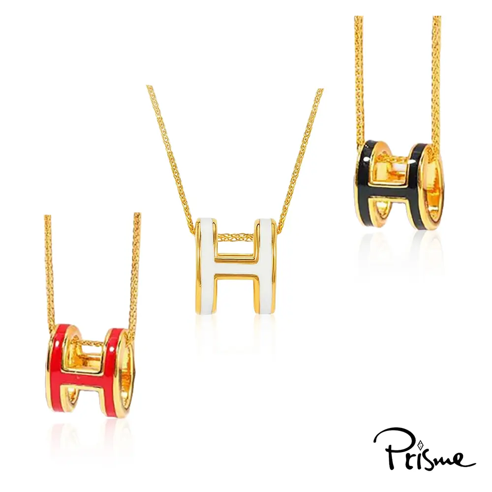 Prisme Gold】黃金項鍊簡約H字母鍊墜項鍊(金重：約0.02錢±0.01)｜Global Online｜Global Mall 環球Online