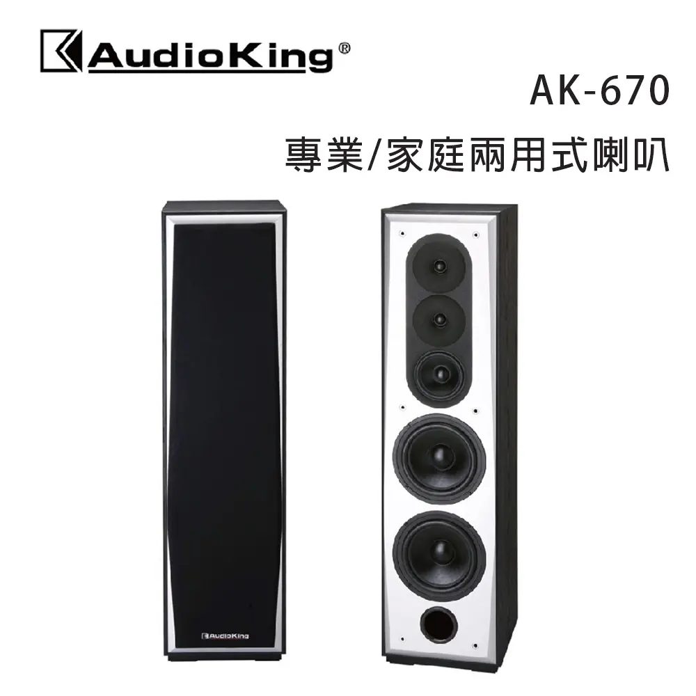 AudioKing 臺灣撼聲 AK-670 專業/家庭兩用式喇叭/對
