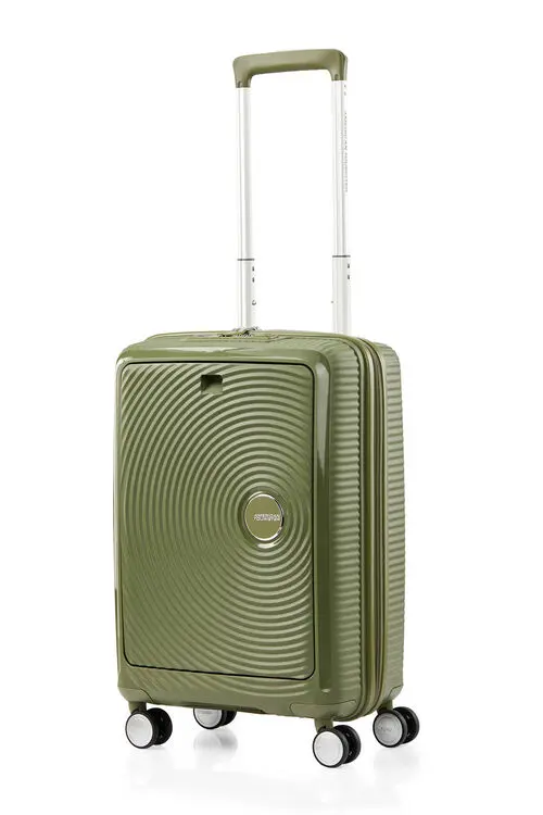 【American Tourister】CURIO 20吋 前開式行李箱 卡其 AO8*34022