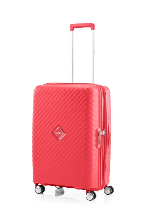 【American Tourister】SQUASEM 24吋 可擴充行李箱 腥紅 QJ2*50002