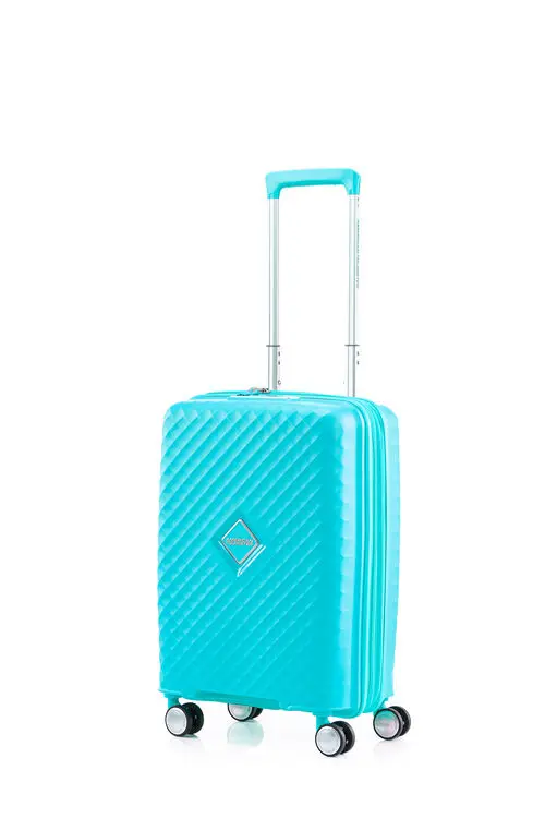 【American Tourister】SQUASEM 20吋 可擴充行李箱 水藍 QJ2*11001