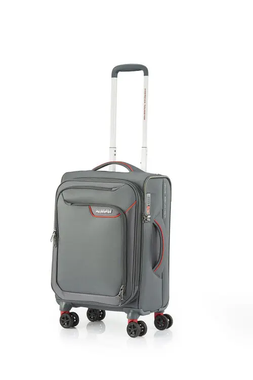 【American Tourister】APPLITE 4E 20吋 可擴充行李箱 灰/紅 QJ6*68002