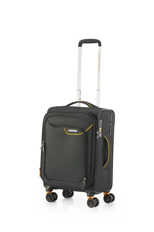 【American Tourister】APPLITE 4E 20吋 可擴充行李箱 黑/黃 QJ6*C4002