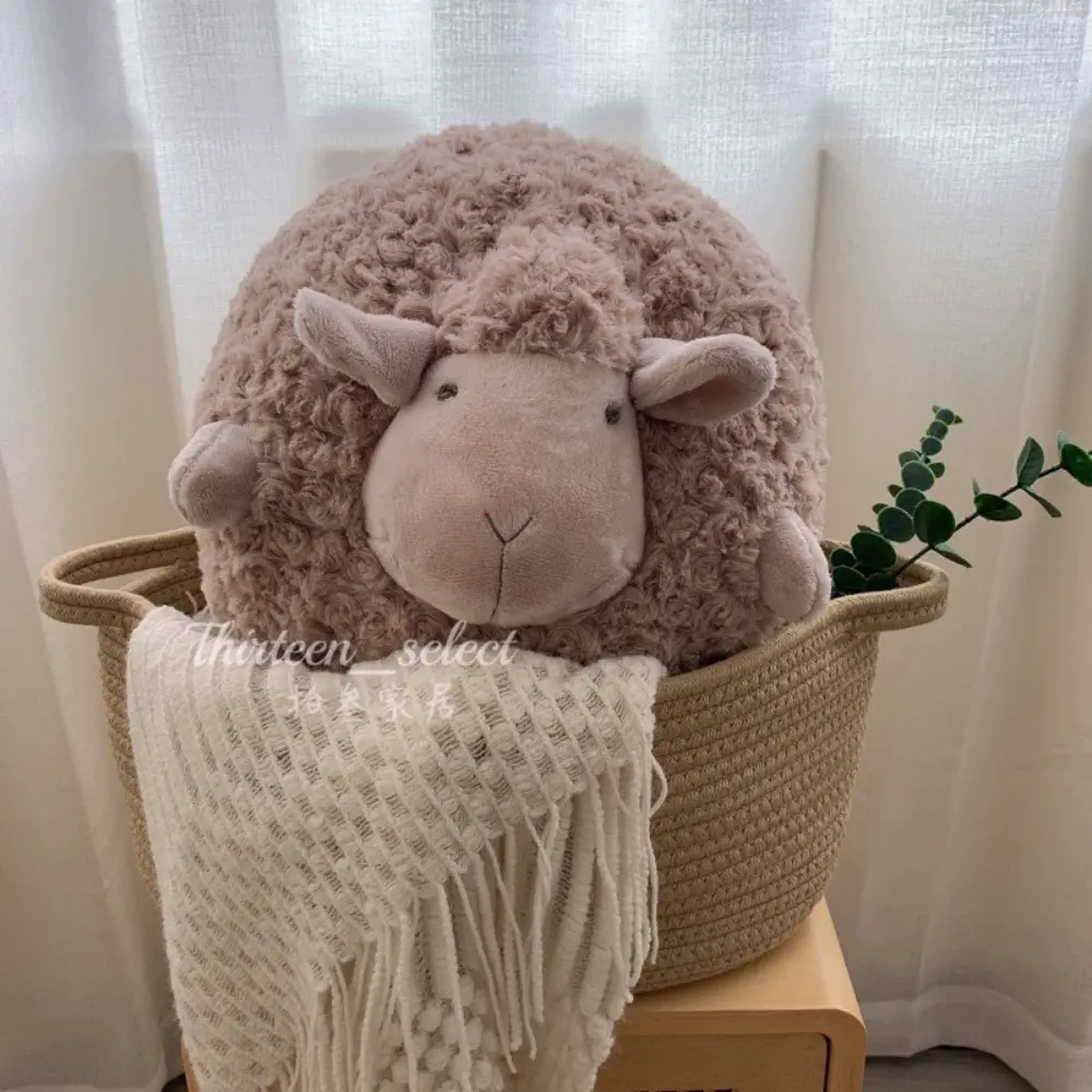 【THiRTEEN 拾參家居】胖憨憨小綿羊抱枕沙發靠枕 動物抱枕 兒童房#胖憨憨小綿羊抱枕 - 駝色-胖憨憨小綿羊抱枕 - 駝色