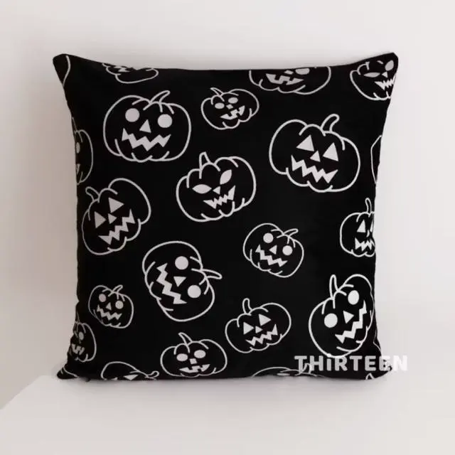【THiRTEEN 拾參家居】Halloween萬聖節螢光抱枕 - 不含枕芯#南瓜-南瓜